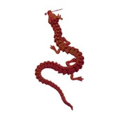 3D Hareketli Ejderha Figürlü Oyuncak - Kırmızı Sarı thumbnail 3