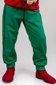 Kız Erkek Merry Christmas ve Geyik Baskılı Yeni Yıl Kırmızı Eşofman Takım - 3
