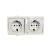 Ne-Ad Sıvaüstü Topraklı Priz+Topraklı Priz Kombine İkili Priz 95-08-08 - 1
