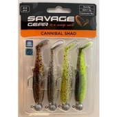 Savage Gear Cannibal Shad 8cm 5gr+7.5gr #2/0 Clear Water 4+4 Adet Silikon Balık - 1