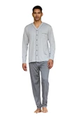 Kly Erkek Battal Boydan Düğmeli Pijama Takım 9134 - 1
