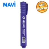 Kalıcı Koli Kalemi İşaretleyici Mavi Kalem Metal Plastik Cam Çuval Folyo Karton Kağıt Suya Dayanıklı - 1
