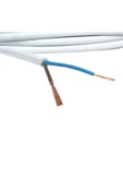 2 x 1,5 Ttr Kablo - Tam Bakır - Beyaz - 5 Metre - 1