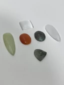 Kabaşon Kesim Kuvars Doğal Taş 15 Gram Lot 6 - 2