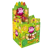Flat Kabartmalı Yüz Ifadeli Elma,limon,şeftali,vişne Aromalı Ekşili Yassı Lolipop 6,2 Grx150 - 1
