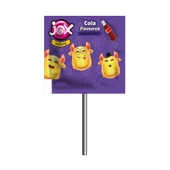 Flat Kabartmalı Yüz İfadeli Karışık Meyve ve Kola Aromalı Yassı Lolipop 6,2 gr x 150adet/1 Kutu - 3