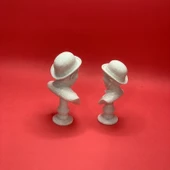 3D Laurel & Hardy Büst - Figür - 10 cm Mermer Görünümlü - 3