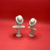 3D Laurel & Hardy Büst - Figür - 10 cm Mermer Görünümlü - 4