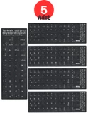 MN6 MTRQ Türkçe Q Klavye Sticker/5 Adet/laptop Pc Uymlu Türkçe Q Sticker/türkçe Q Klavye Sticker - 1
