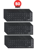 MN6 MTRQ Türkçe Q Klavye Sticker/50 Adet/laptop Pc Uymlu Türkçe Q Sticker/türkçe Q Klavye Sticker - 1