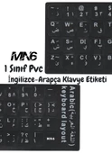 MN6 MAP01 Arapça Klavye Sticker/Kaliteli Pvc-10 Adet/Arapça Klavye Etiketi-notebook Pc Uymlu Klavye Sticker Tuş Takımı Arapça - 2