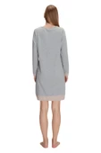 Anıl Kadın Gri Uzun Kol Gecelik 11275 thumbnail 2