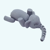 3d Hareketli Oyuncak Fil & Dekor - Gri thumbnail 6