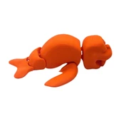 3d Hareketli Deniz Aygırı / Mors Figürlü Oyuncak - Turuncu thumbnail 1