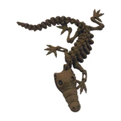 3d Hareketli Iskelet Timsah Figürlü Oyuncak - AltınKahve thumbnail 4