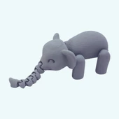 3d Hareketli Oyuncak Fil & Dekor - Gri thumbnail 5