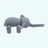 3d Hareketli Oyuncak Fil & Dekor - Gri thumbnail 3