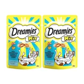 Dreamies 2 Paket Mix Peynirli Somonlu Kedi Ödülü Maması 60 gr - 1