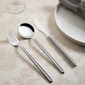 Nehir sofia çatal kaşık bıçak seti - 18 parça çatal kaşık bıçak seti takımı 6 kişilik thumbnail 1