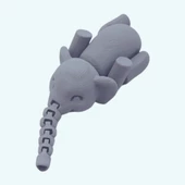 3d Hareketli Oyuncak Fil & Dekor - Gri thumbnail 1