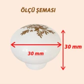 15 Adet Yasemin Kulp Beyaz Polimer Düğme Kulp Mantar Mobilya Mutfak Dolabı Çekmece Kulbu Kulpları thumbnail 2