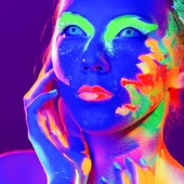 VIP 12PCS FACE PAİNT GLOW IN THE DARK UNDER UV LİGHT 12 ADET GLOW NEON BOYA UV PARLAYAN VÜCUT BOYASI thumbnail 2