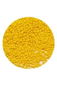 Sarı Renk 4 mm Yaklaşık 1100 adet / 100 gram Cam Boncuk Oya Yazma Bileklik ve Kolye - 3