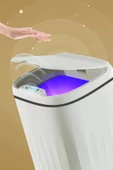 Tilbe Home Akıllı Teknolojik Sensörlü Çöp Kovası Banyo Mutfak Ofis 20L UV Işık Antibakteriyel Koku Geçirmez - 3