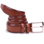 Dagoster DMK26-302 Taba 3,5 cm Suni Deri Erkek Kemer thumbnail 2