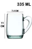 55521 Aware Mocha & Chai Cam 2li 335cc Kulplu Çay Kahve Mug Kupa Bardak Takımı - 3