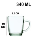 55531 Aware Basic Cam 2li 340cc Kulplu Çay Kahve Mug Kupa Bardak Takımı - 3