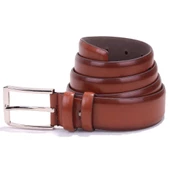 Dagoster DMK26-302 Taba 3,5 cm Suni Deri Erkek Kemer thumbnail 1