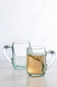 55521 Aware Mocha & Chai Cam 2li 335cc Kulplu Çay Kahve Mug Kupa Bardak Takımı - 1