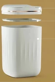 Baysa Akıllı Teknolojik Çöp Kutusu Otomatik Aç Kapat Sensörlü Mutfak Banyo Ev 20L Beyaz-Siyah - 6