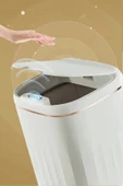 Baysa Akıllı Teknolojik Çöp Kutusu Otomatik Aç Kapat Sensörlü Mutfak Banyo Ev 20L Beyaz-Siyah - 2