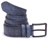 Dagoster DMK26-458 Lacivert 4.5 cm Suni Deri Erkek Kemer - 4