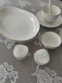 New Bone Porselen Gold Yaldızlı 32 Parça Kahvaltı Takımı fk.123 - 5