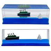 Cam Deniz İçinde Batmayan Gemi Titanik ve Buzdağı 15 cm - 2