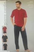PİERRE CARDİN 3 LÜ PİJAMA SET 5370 BORDO RENK S BEDEN - 1