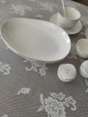 New Bone Porselen Gold Yaldızlı 32 Parça Kahvaltı Takımı fk.123 - 4