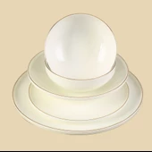 New Bone Porselen Yaldızlı 24 Parça Yemek Takımı fk.83 - 1