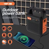 Kamp Lambası Güneş Enerjili Aydınlatma Sistemi 3Ampul,Powerbank,Işıldak,Radyo,Müzik Speaker,USB/TF 6000 Mah-GSU-200 - 6
