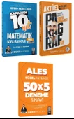 İndeks 2025 ALES Matematik + Paragraf Soru Deneme 3 lü Set - Metin Şimşek, Berk Ekici İndeks - 1