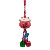 Feng Shui Maneki Neko Şans Kedisi Kırmızı No.3 - 1