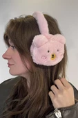 Pembe Renk Ayıcık Figürlü Peluş Kulaklık - 2