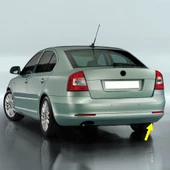 Skoda Octavia A6 Sedan 2009-2012 Arka Tampon Çeki Demiri Kapağı - 1