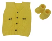 Örgü Baykuş Modeli Bebek Yeleği ve Patiği - 1