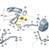 VW Passat B5.5 2001-2005 2.0 AZM Motor Hava Alma Borusu 06B103217M - 3