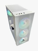 Gameforce Wmesh Beyaz 4x120mm ARGB Halo Fan ATX Oyuncu Bilgisayar Kasası - 1