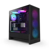 NZXT H5 Flow RGB 2024 CC-H52FB-R1 F360 RGB Fanlı ATX Siyah Bilgisayar Kasası - 1